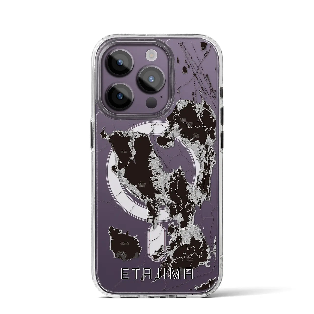 【江田島2(広島県)】地図柄iPhoneケース(MagSafeタイプ)