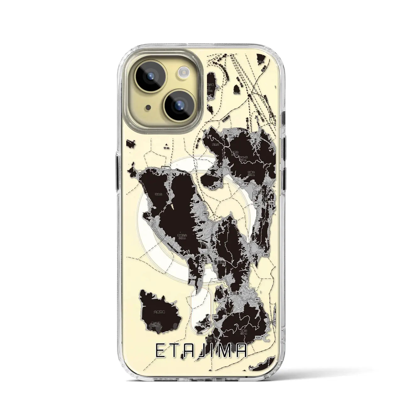 【江田島2(広島県)】地図柄iPhoneケース(MagSafeタイプ)