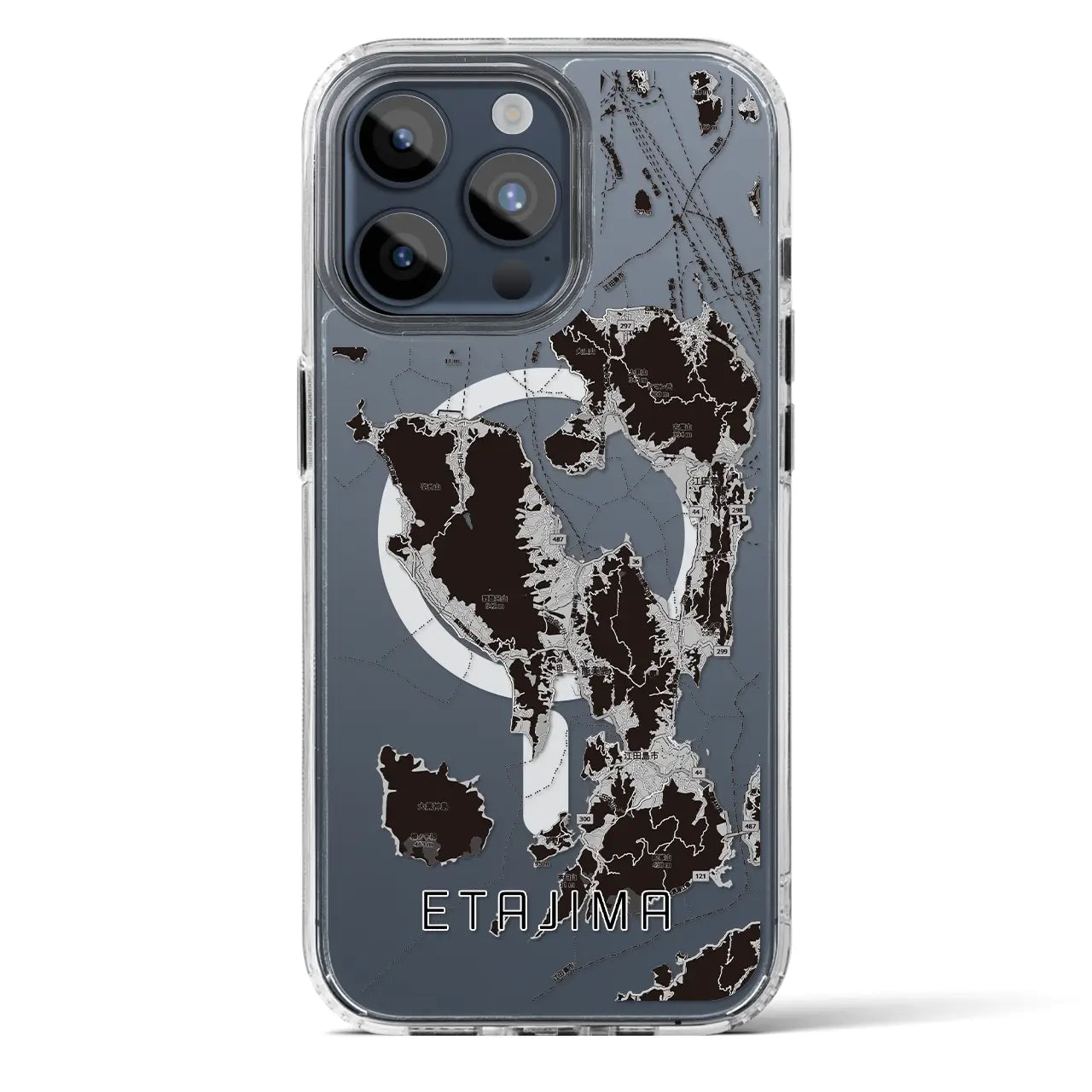 【江田島2(広島県)】地図柄iPhoneケース(MagSafeタイプ)