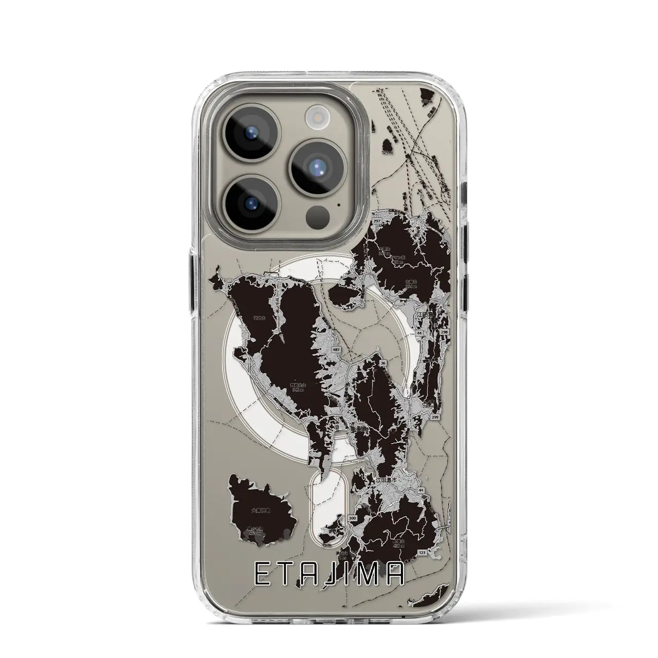 【江田島2(広島県)】地図柄iPhoneケース(MagSafeタイプ)