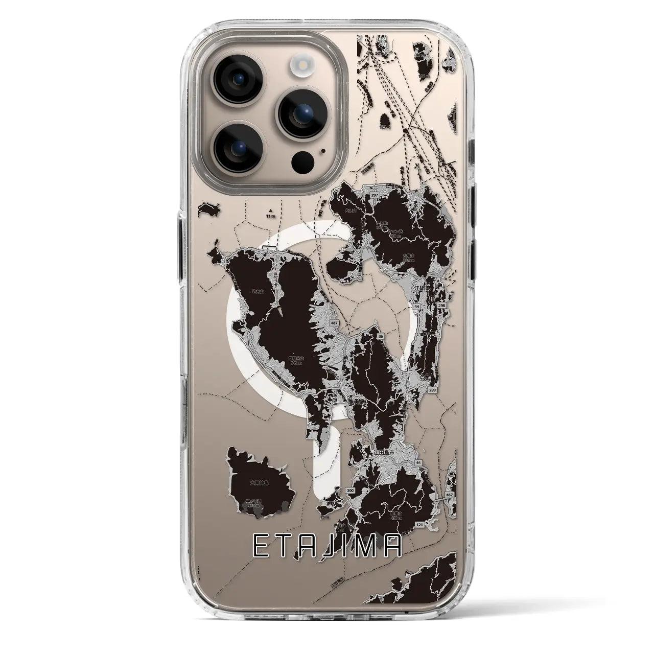 【江田島2(広島県)】地図柄iPhoneケース(MagSafeタイプ)