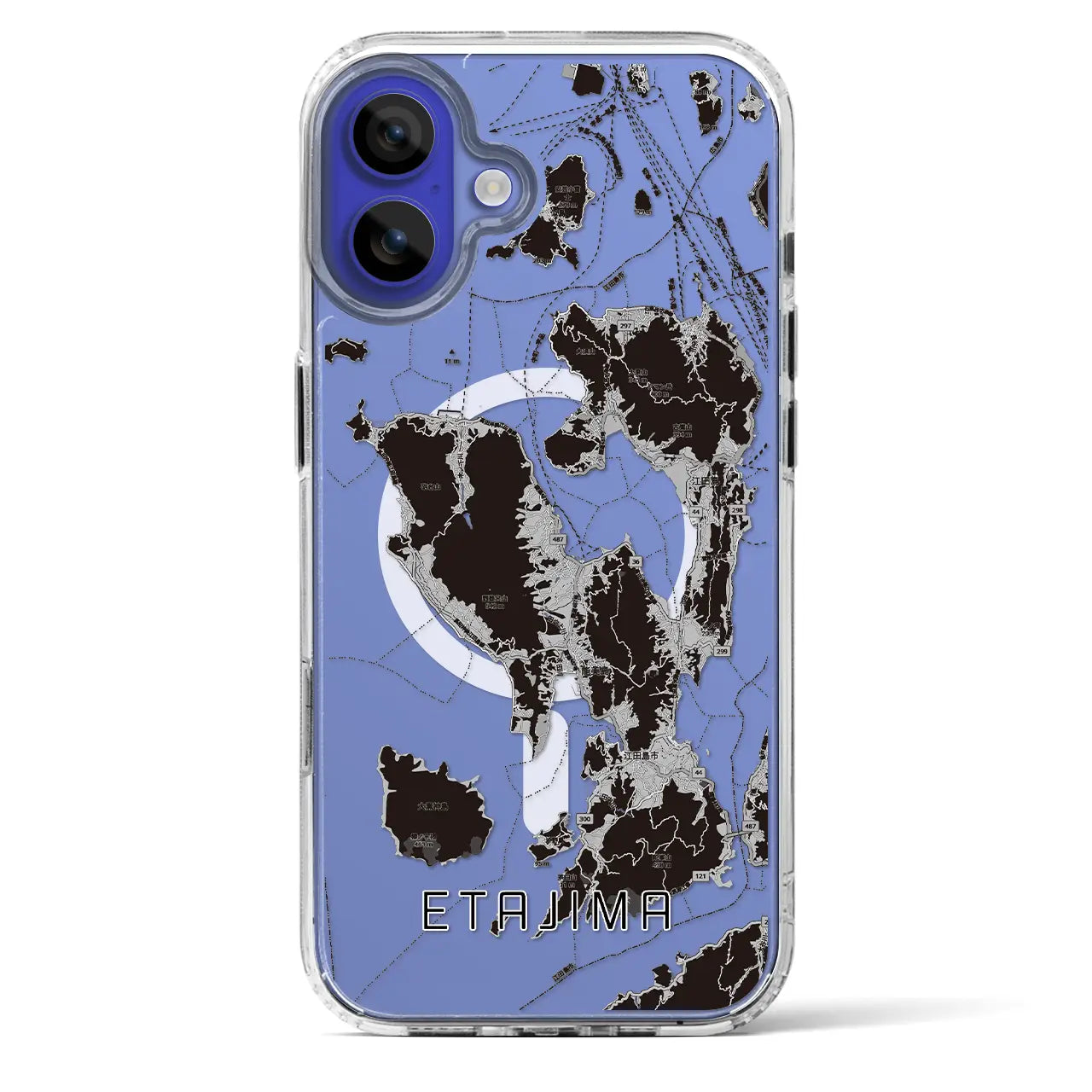 【江田島2(広島県)】地図柄iPhoneケース(MagSafeタイプ)