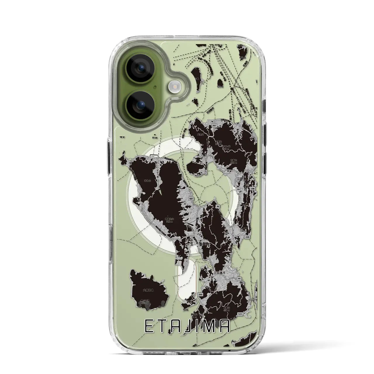 【江田島2(広島県)】地図柄iPhoneケース(MagSafeタイプ)