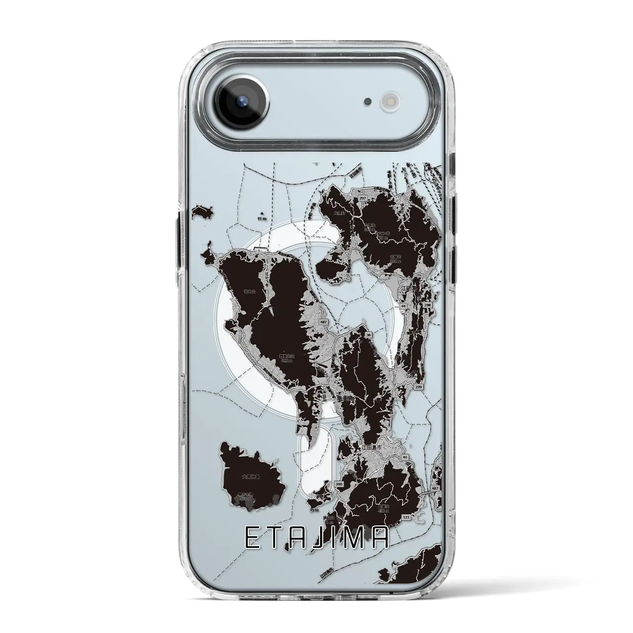 【江田島2(広島県)】地図柄iPhoneケース(MagSafeタイプ)