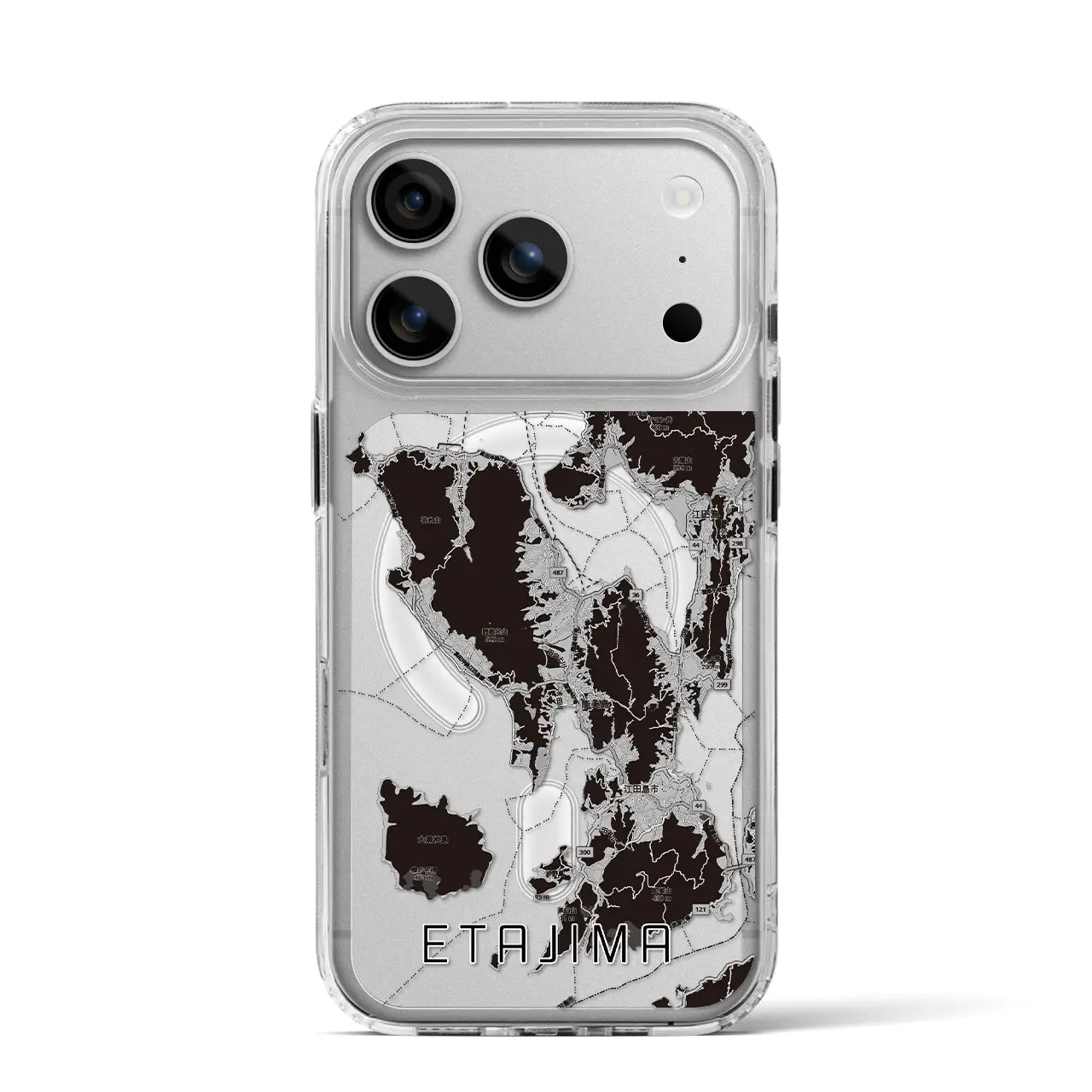 【江田島2(広島県)】地図柄iPhoneケース(MagSafeタイプ)