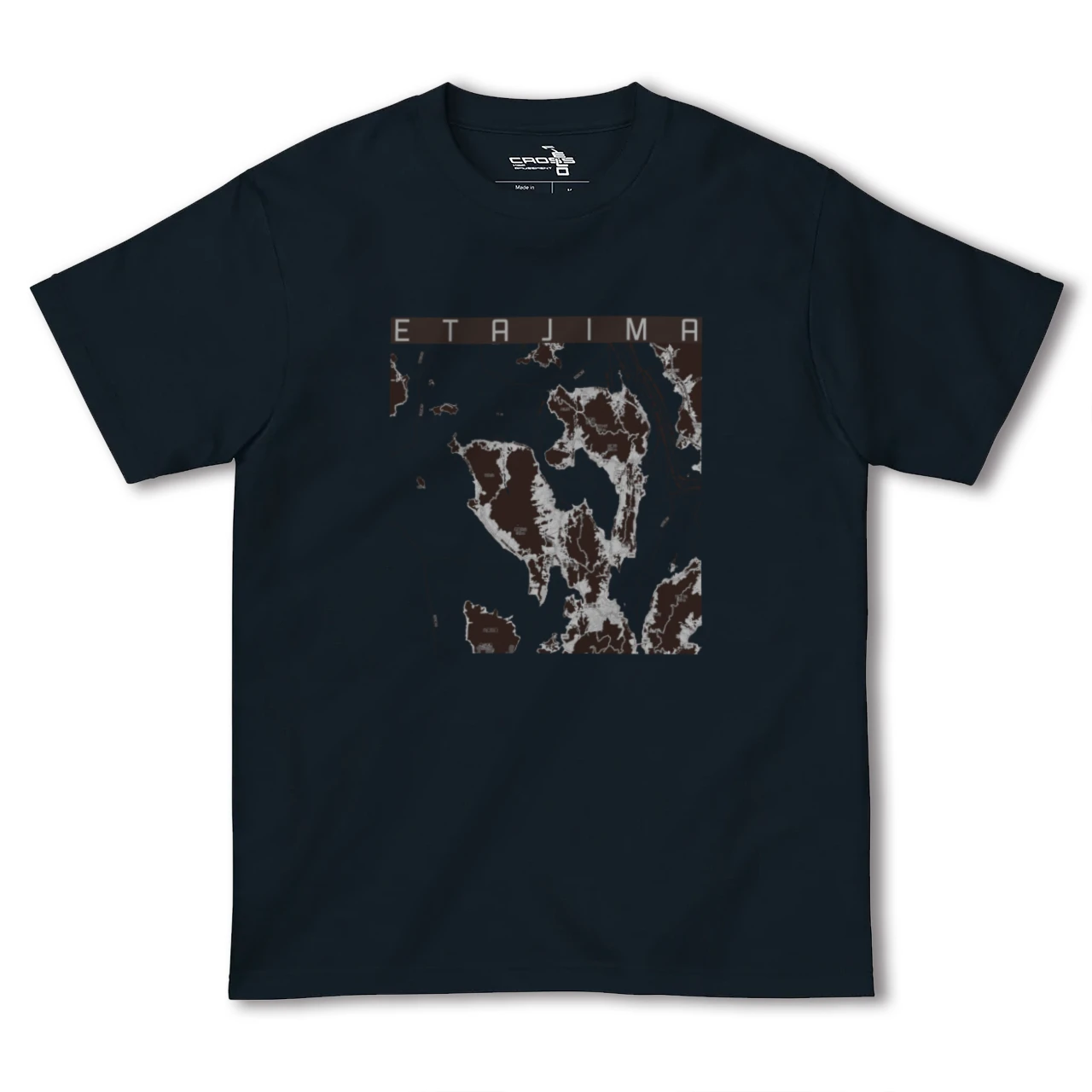 【江田島(広島県)】地図柄ヘビーウェイトTシャツ