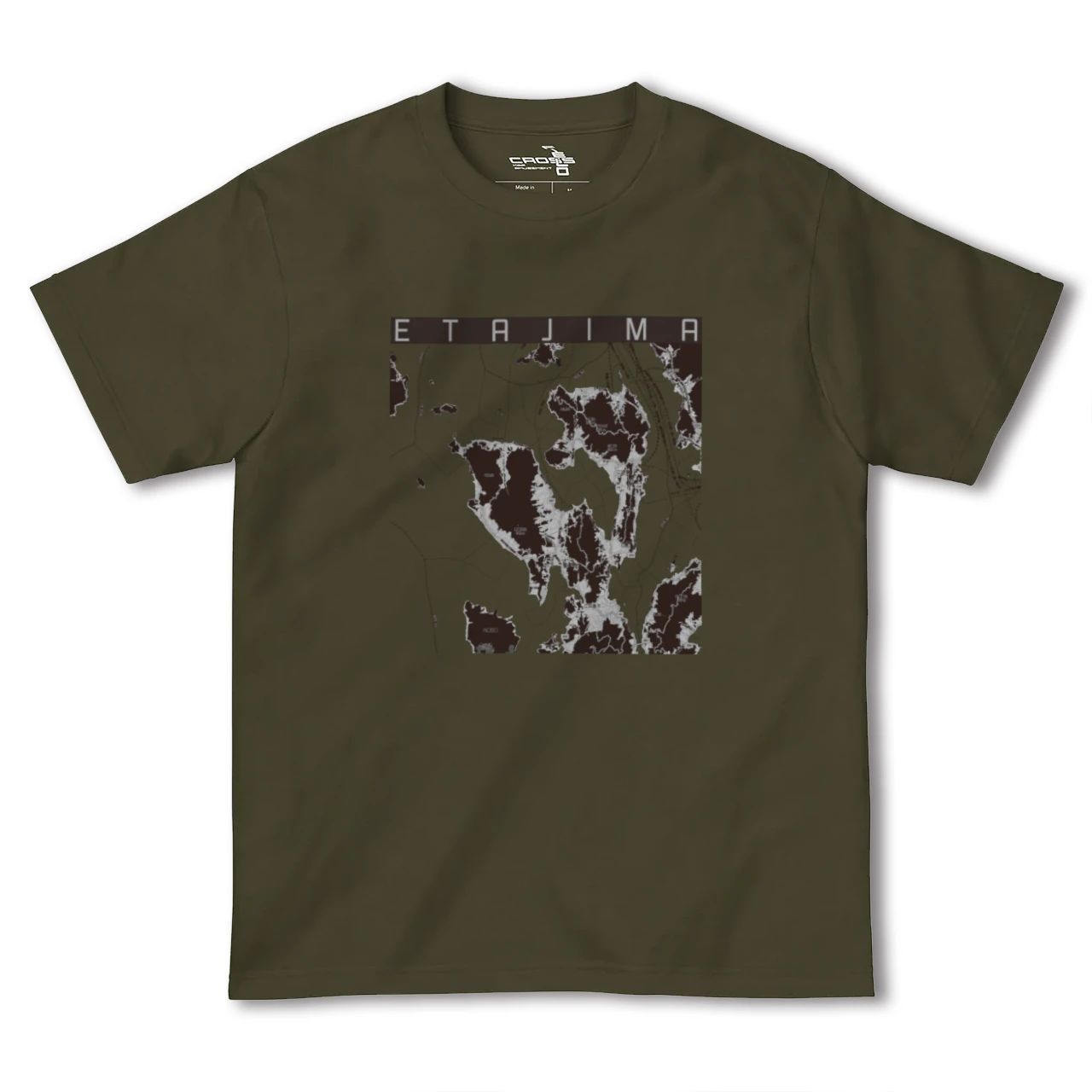 【江田島(広島県)】地図柄ヘビーウェイトTシャツ
