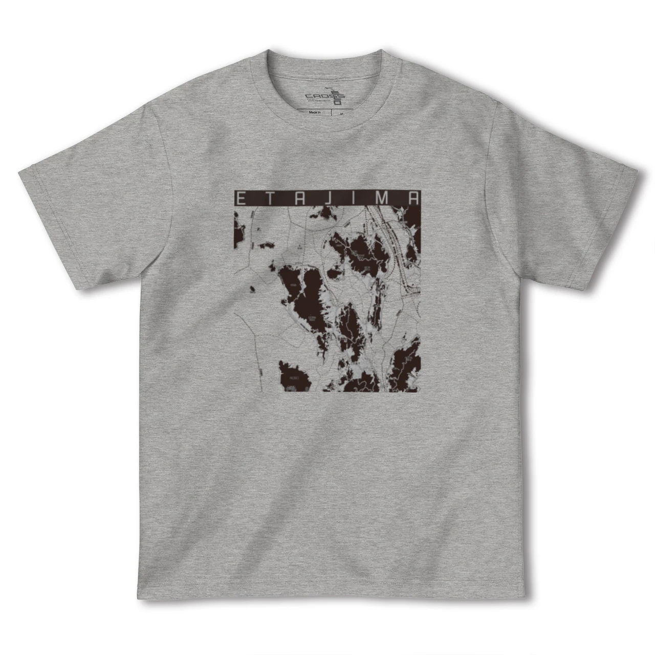【江田島(広島県)】地図柄ヘビーウェイトTシャツ