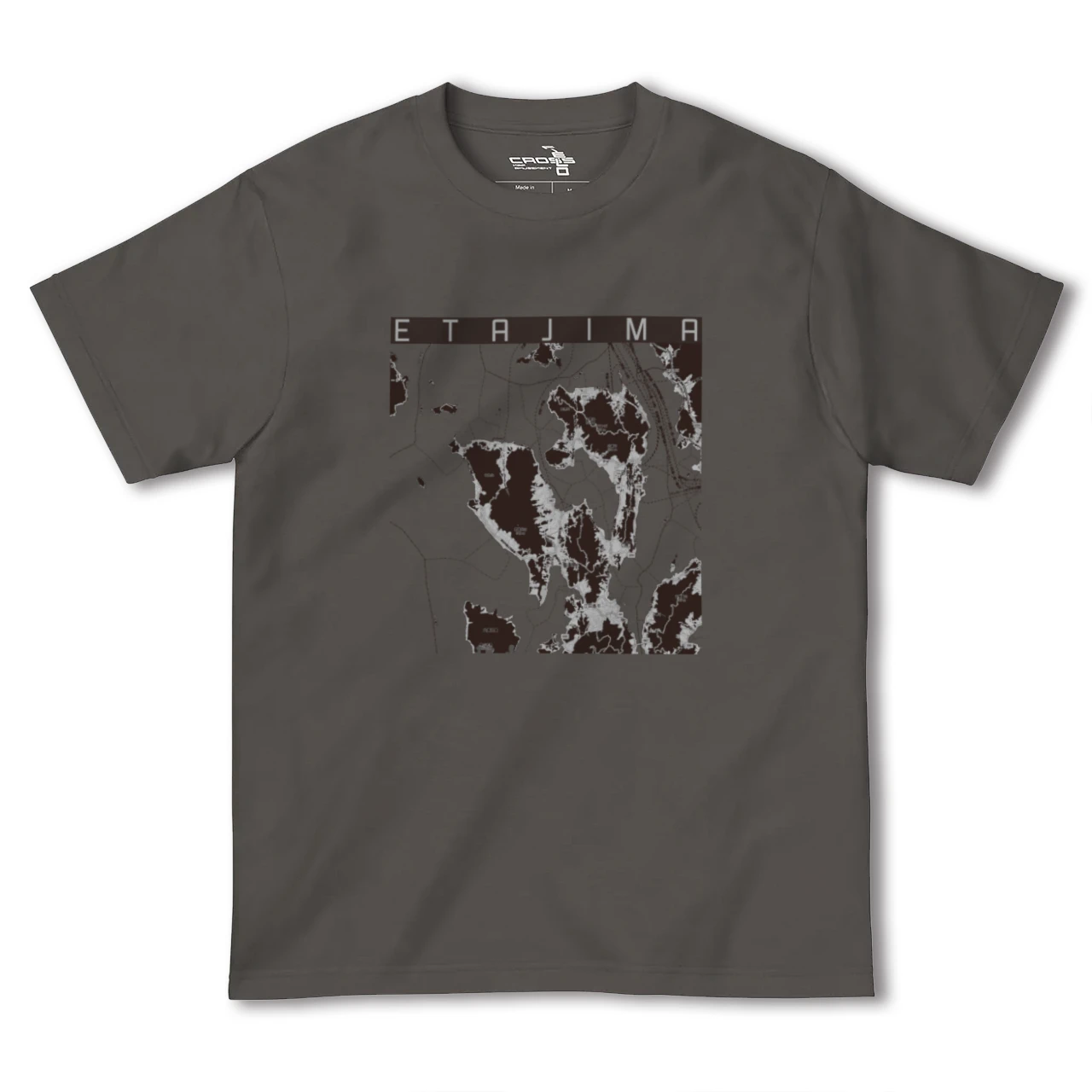 【江田島(広島県)】地図柄ヘビーウェイトTシャツ