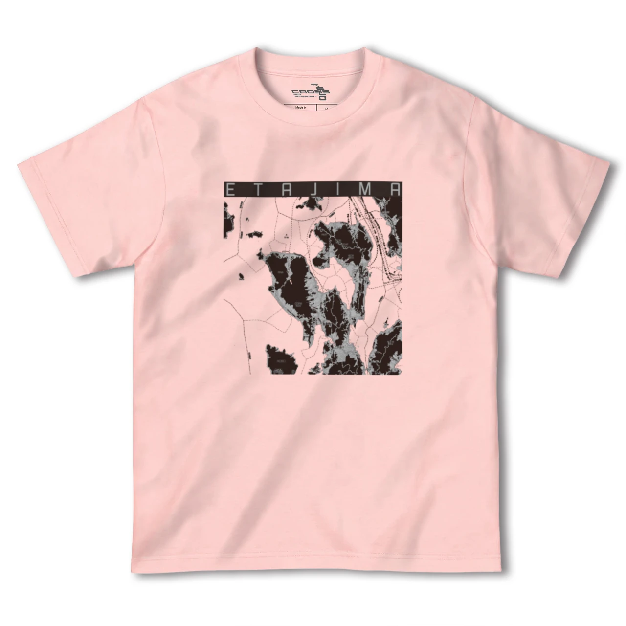 【江田島(広島県)】地図柄ヘビーウェイトTシャツ