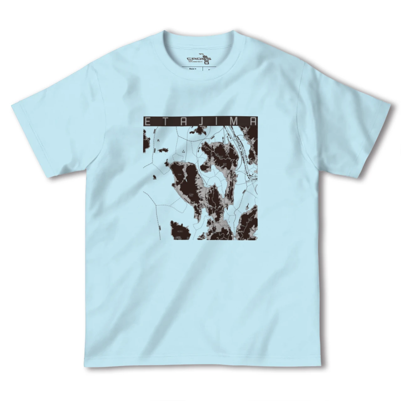 【江田島(広島県)】地図柄ヘビーウェイトTシャツ