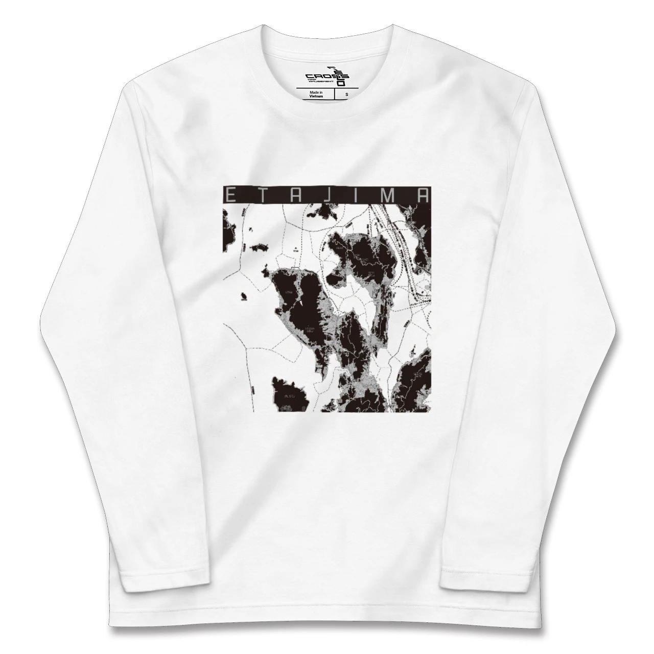 【江田島2(広島県)】地図柄ロングスリーブTシャツ