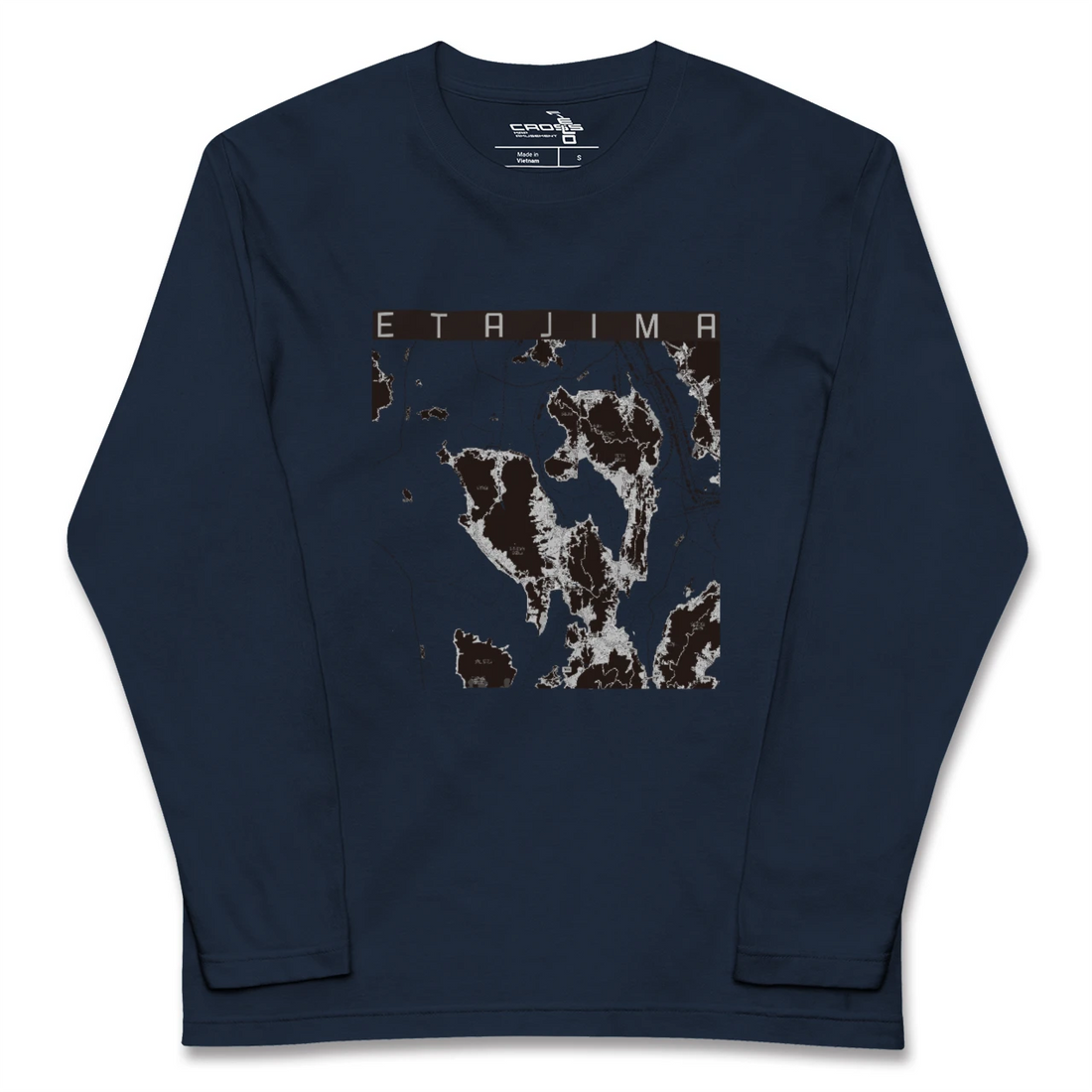 【江田島2(広島県)】地図柄ロングスリーブTシャツ