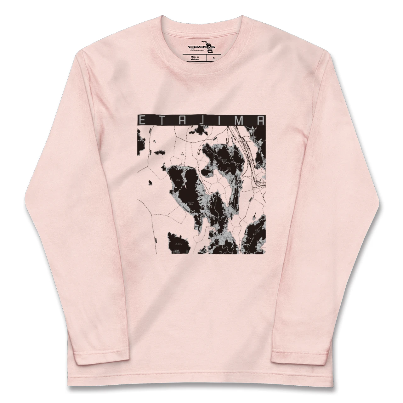 【江田島2(広島県)】地図柄ロングスリーブTシャツ