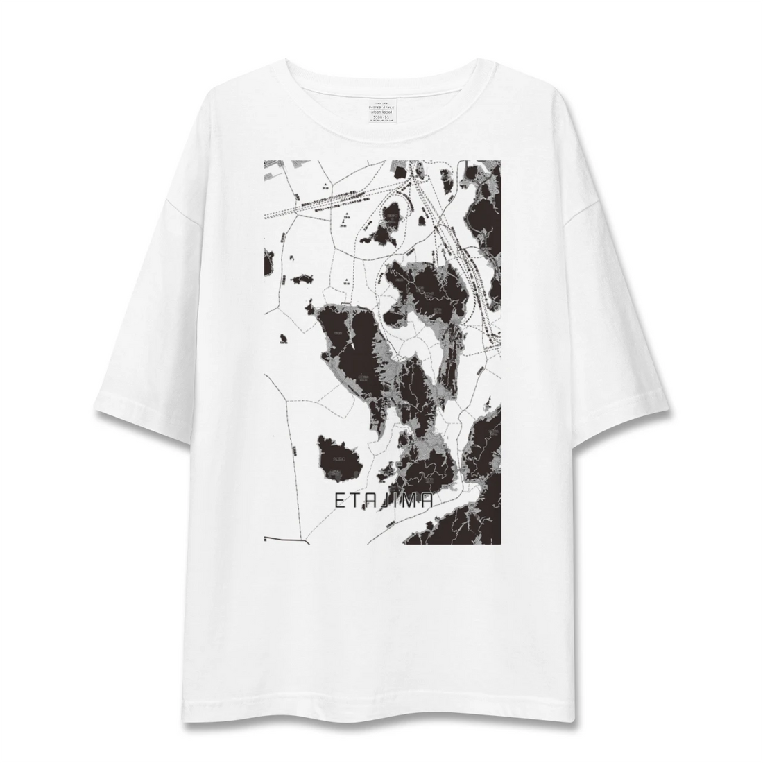 【江田島(広島県)】地図柄ビッグシルエットTシャツ