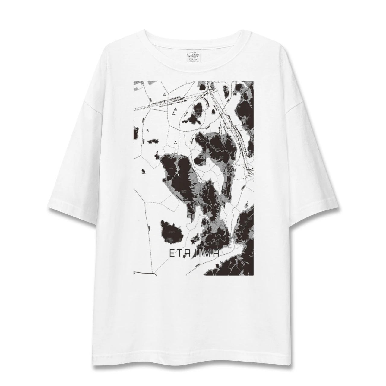 【江田島(広島県)】地図柄ビッグシルエットTシャツ