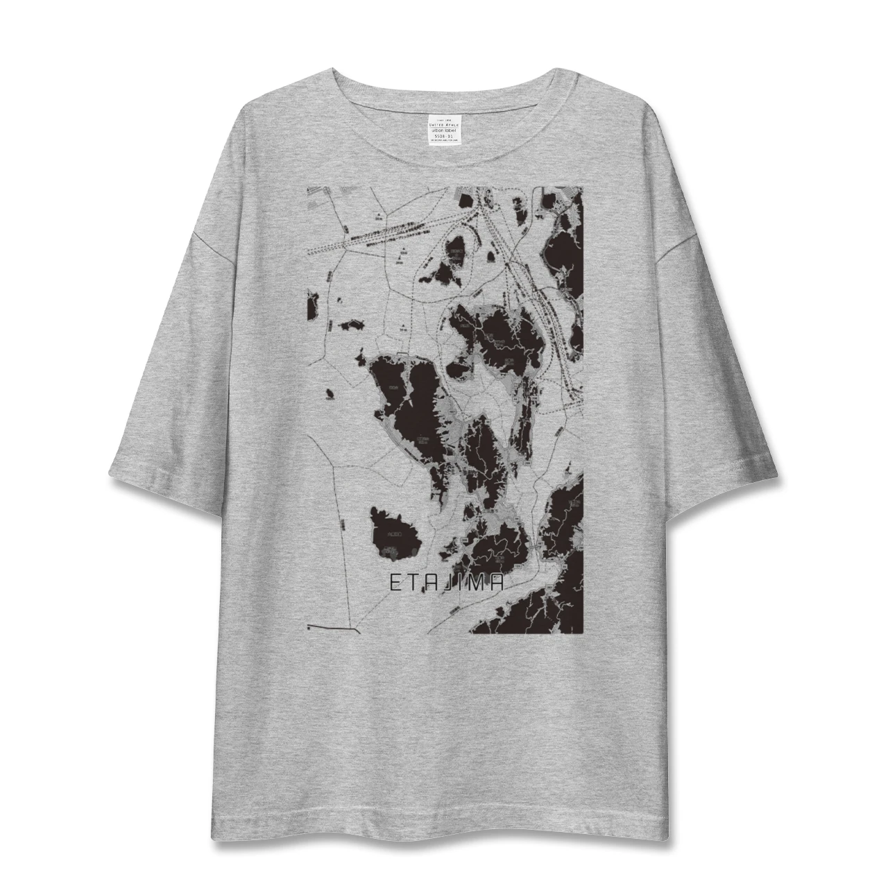 【江田島(広島県)】地図柄ビッグシルエットTシャツ