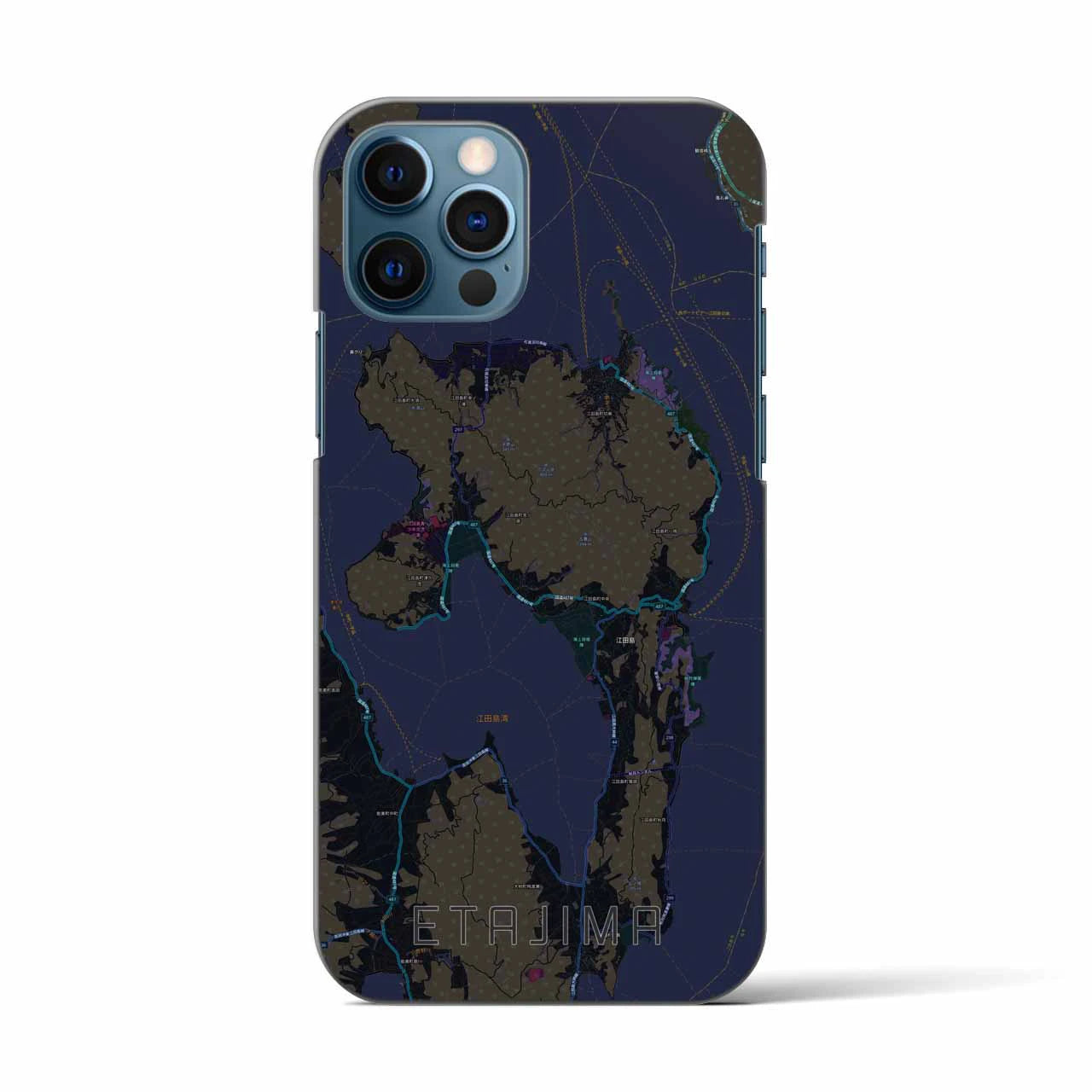 【江田島(広島県)】地図柄iPhoneケース(バックカバータイプ)