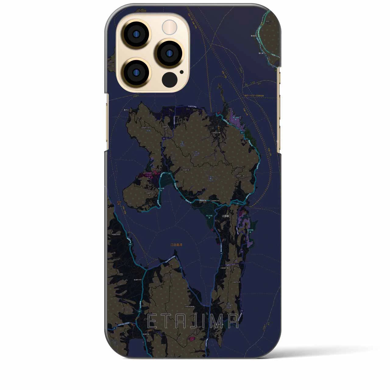 【江田島(広島県)】地図柄iPhoneケース(バックカバータイプ)