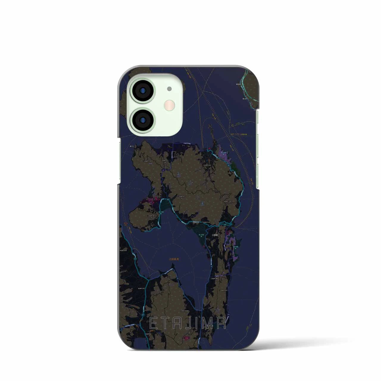 【江田島(広島県)】地図柄iPhoneケース(バックカバータイプ)