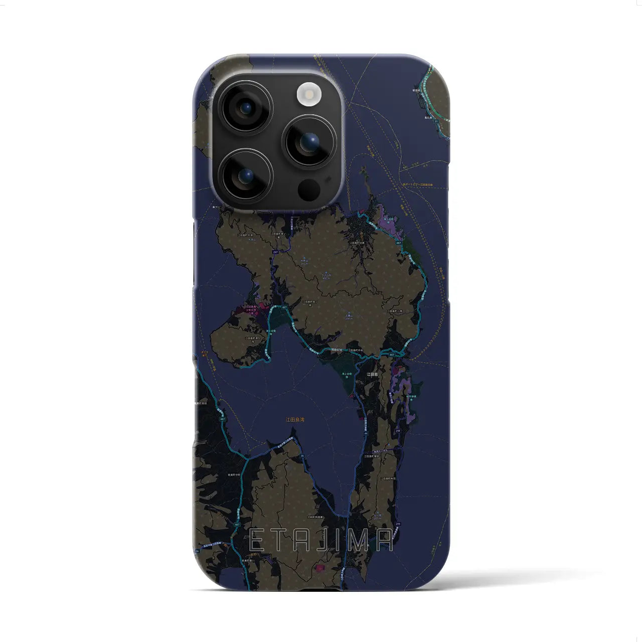 【江田島(広島県)】地図柄iPhoneケース(バックカバータイプ)