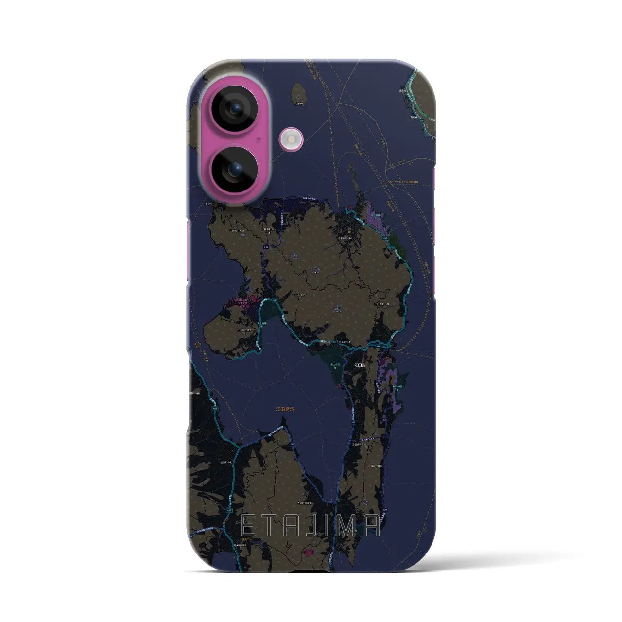 【江田島(広島県)】地図柄iPhoneケース(バックカバータイプ)