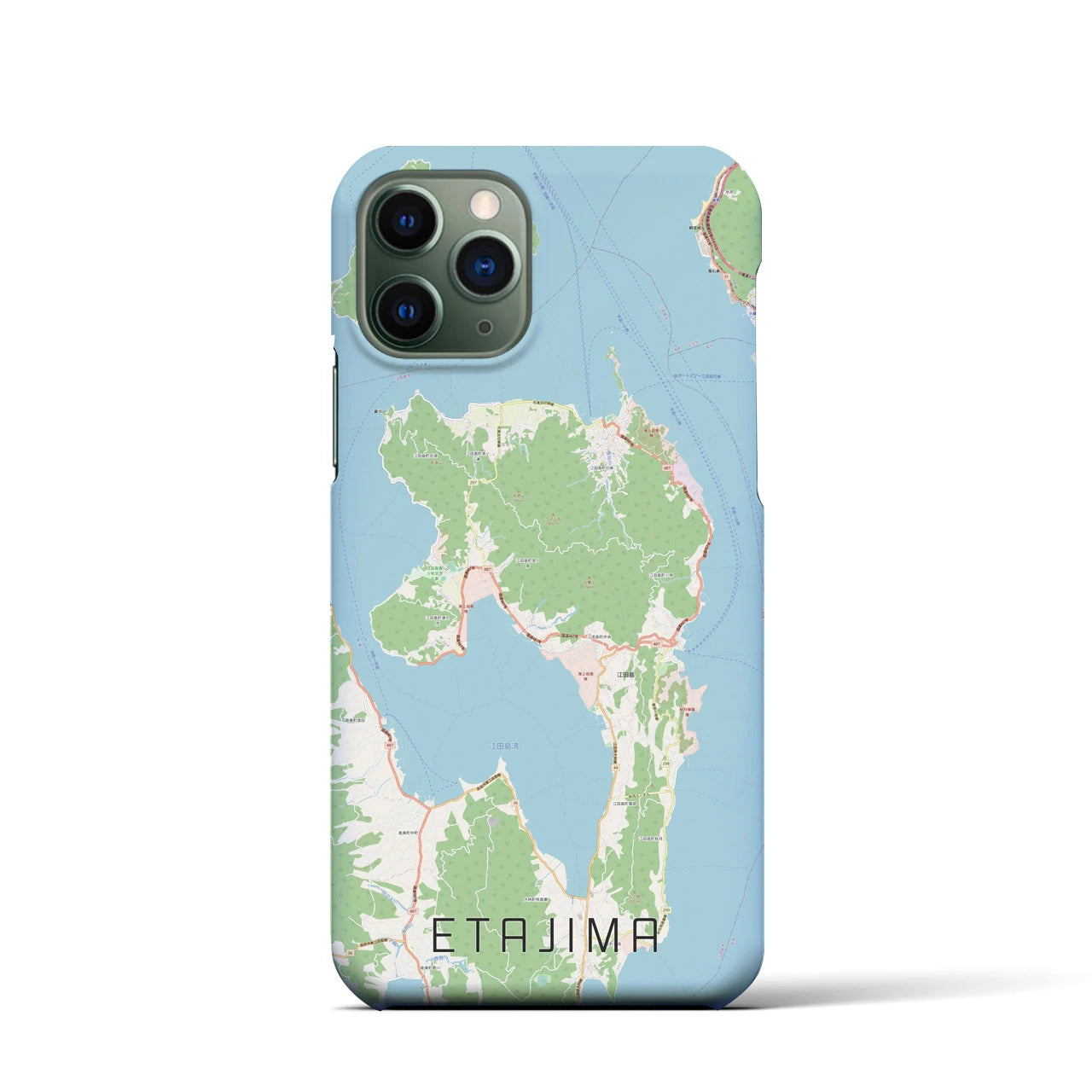 【江田島(広島県)】地図柄iPhoneケース(バックカバータイプ)