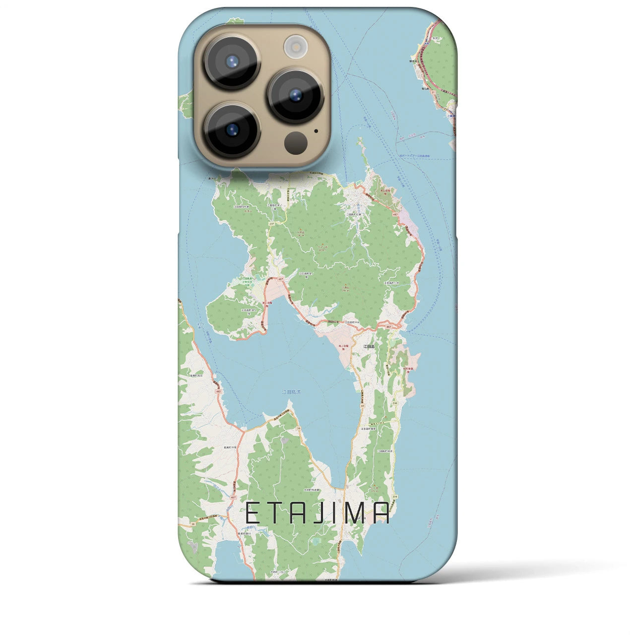 【江田島(広島県)】地図柄iPhoneケース(バックカバータイプ)