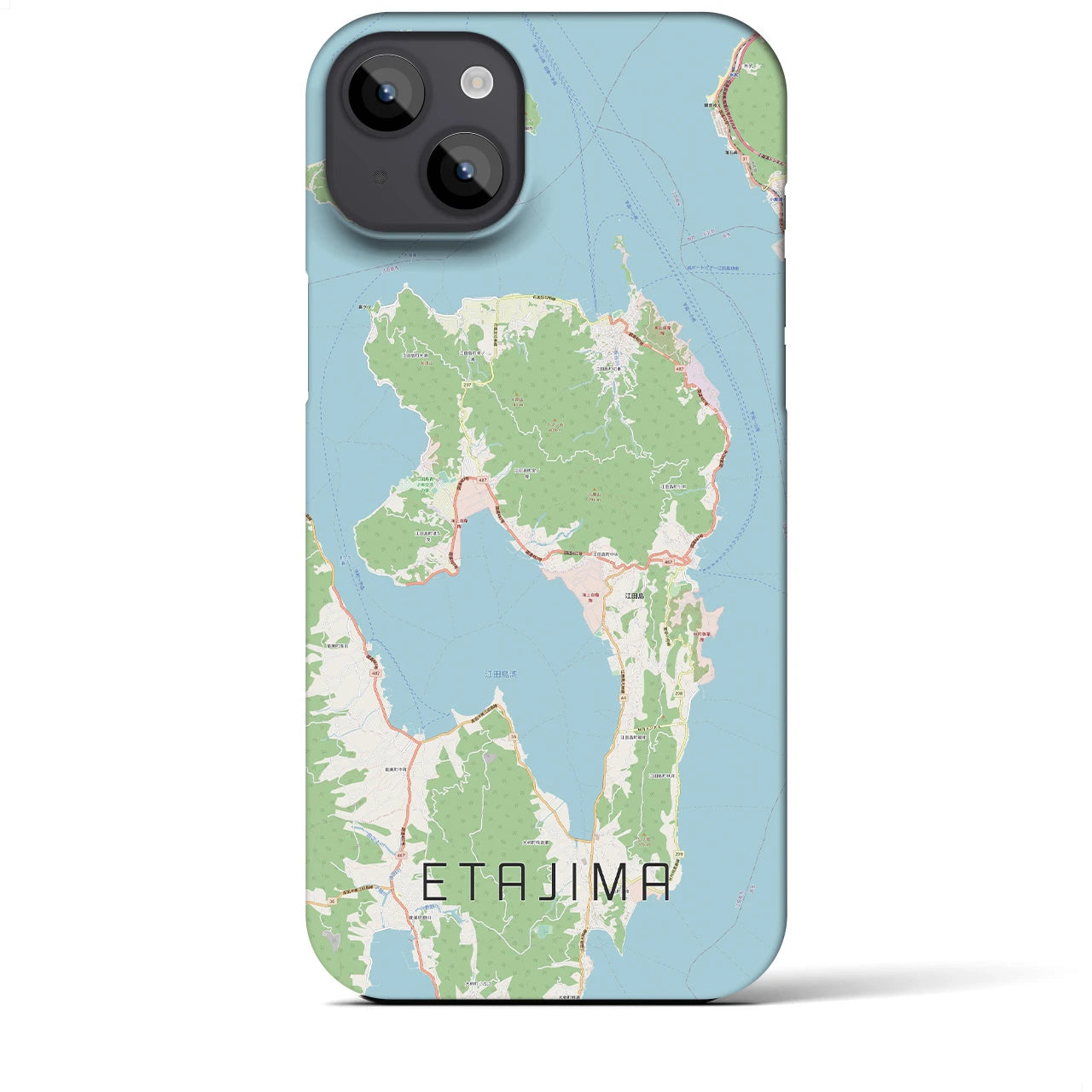 【江田島(広島県)】地図柄iPhoneケース(バックカバータイプ)