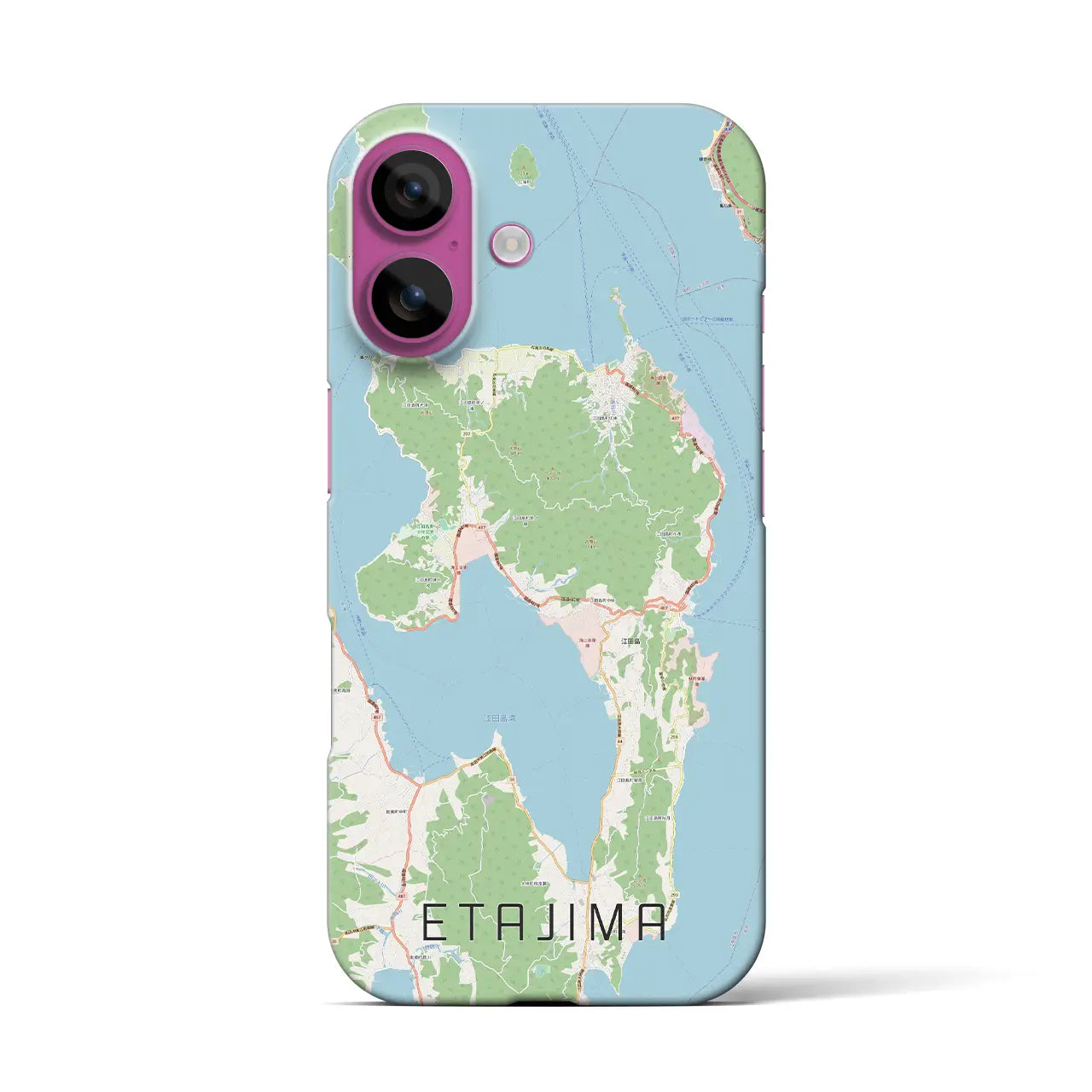【江田島(広島県)】地図柄iPhoneケース(バックカバータイプ)