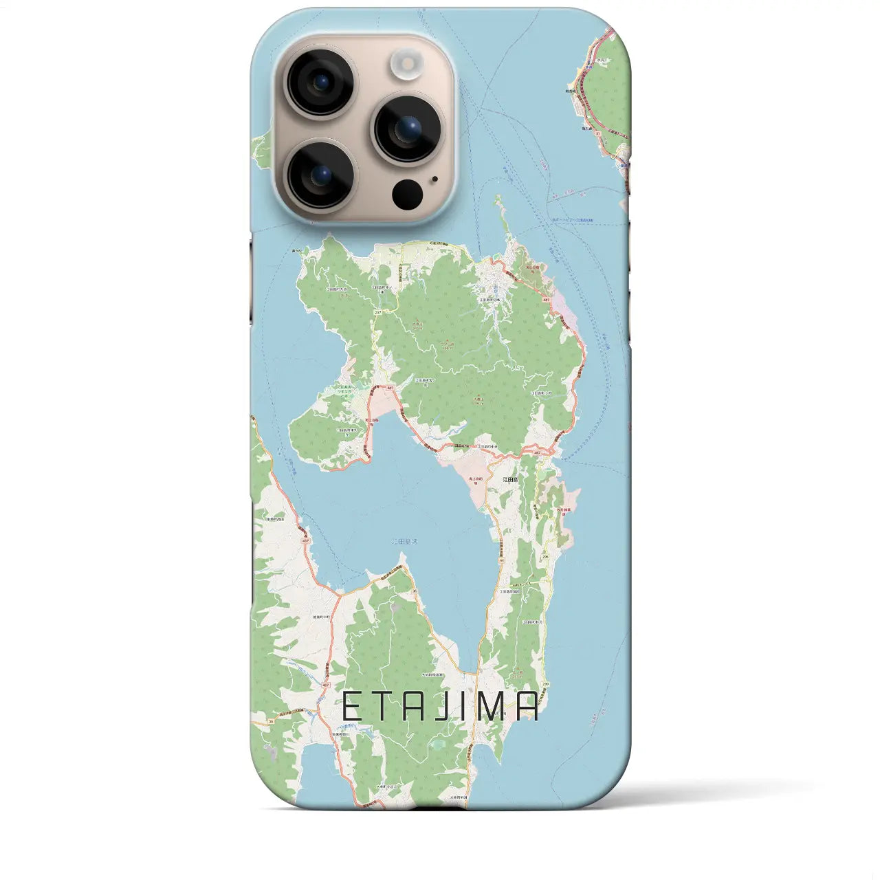 【江田島(広島県)】地図柄iPhoneケース(バックカバータイプ)