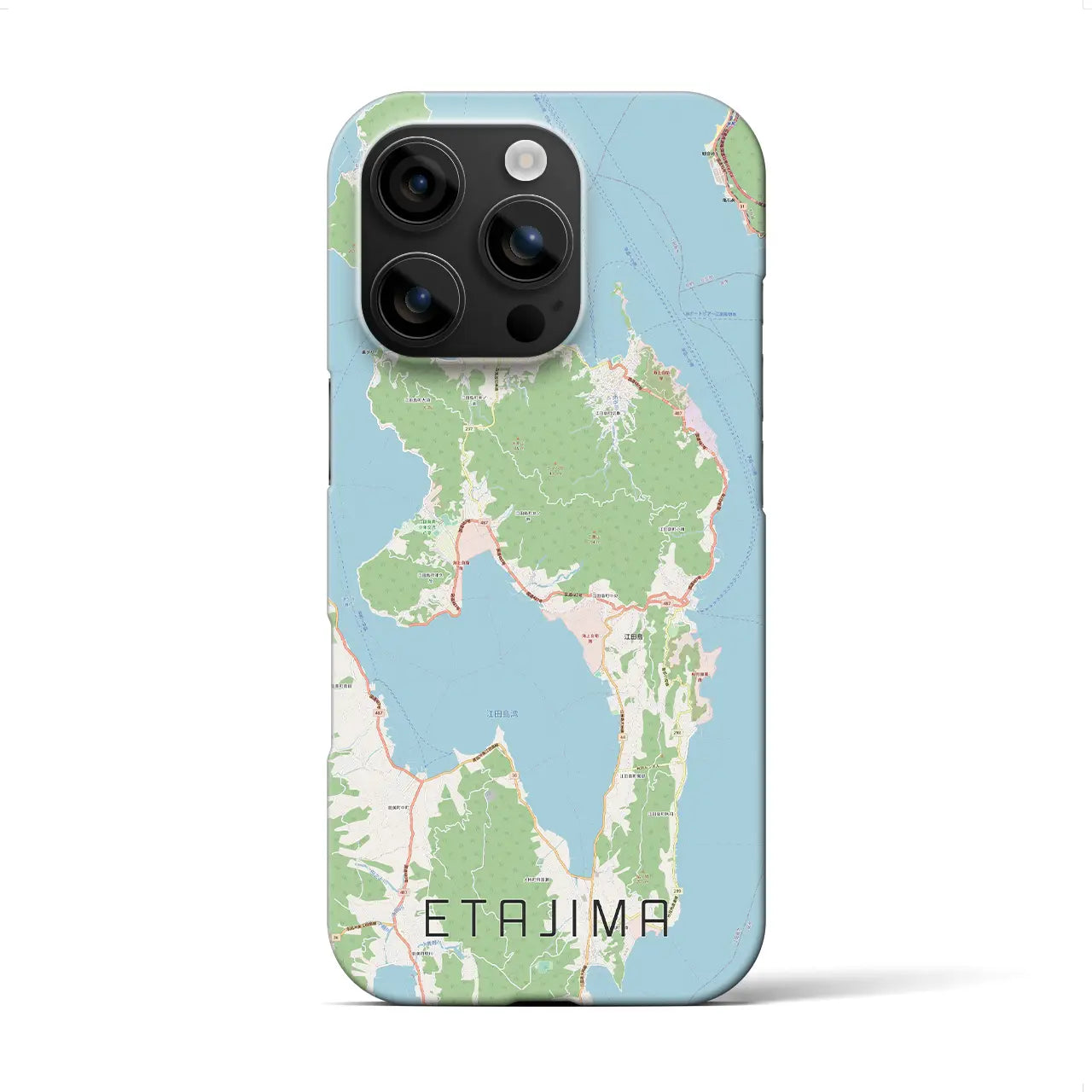【江田島(広島県)】地図柄iPhoneケース(バックカバータイプ)
