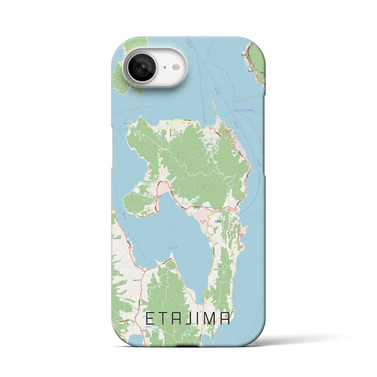 【江田島(広島県)】地図柄iPhoneケース(バックカバータイプ)