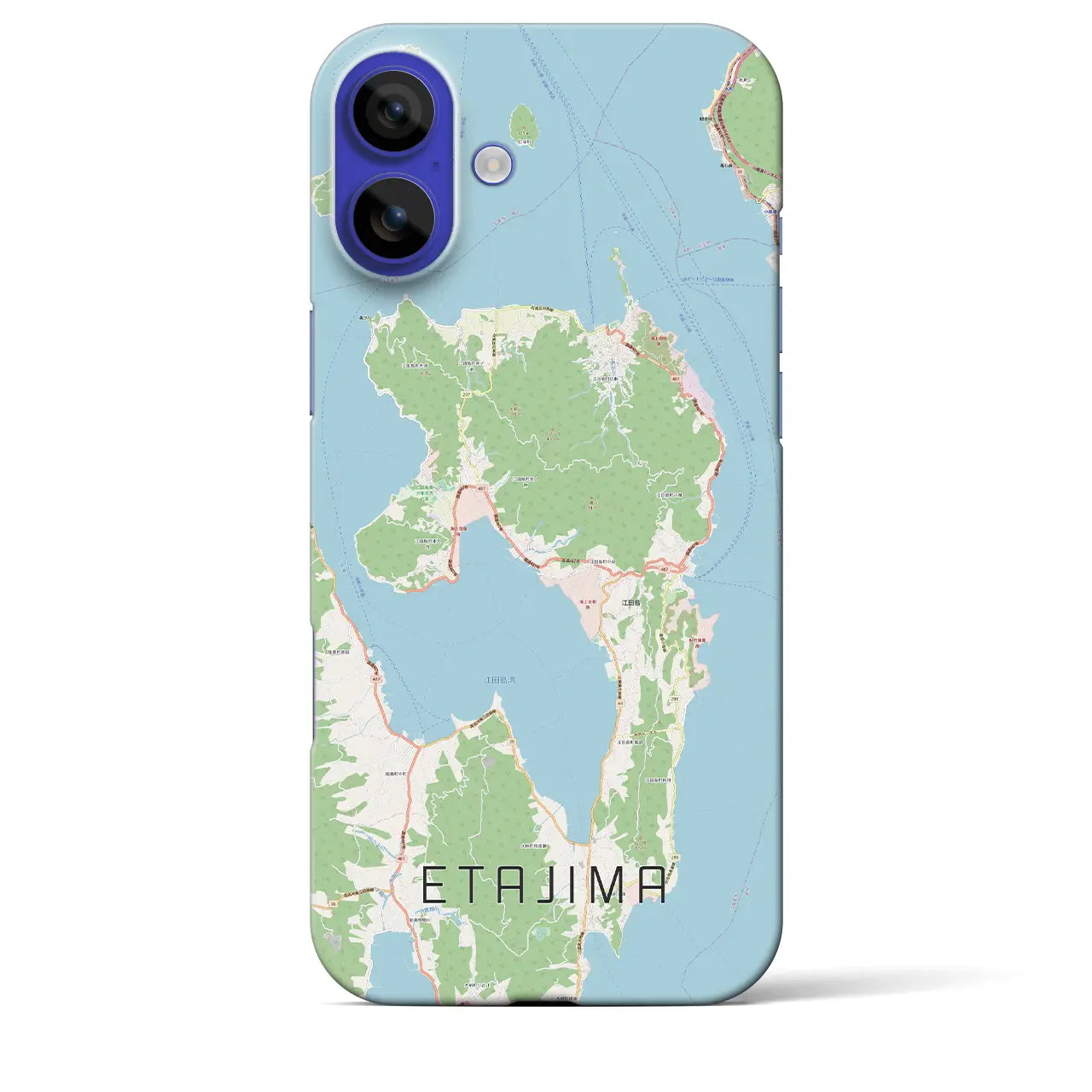 【江田島(広島県)】地図柄iPhoneケース(バックカバータイプ)ナチュラル・iPhone 16 Pro Max 用