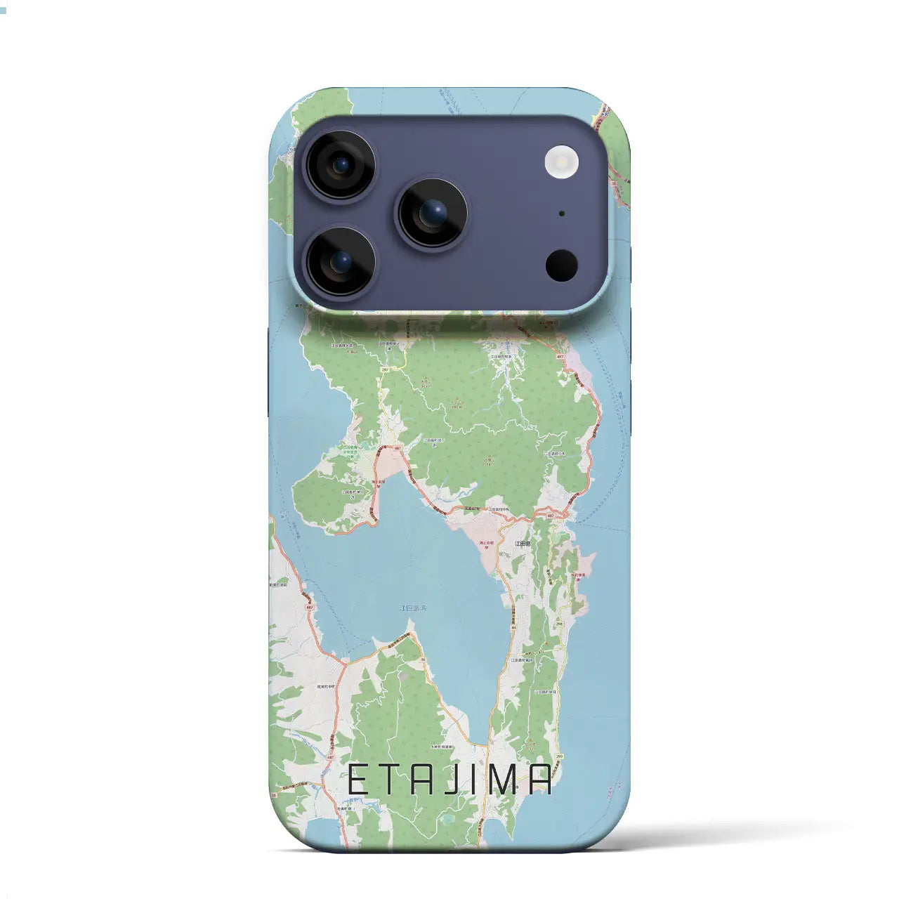 【江田島(広島県)】地図柄iPhoneケース(バックカバータイプ)ナチュラル・iPhone 17 Pro Max 用