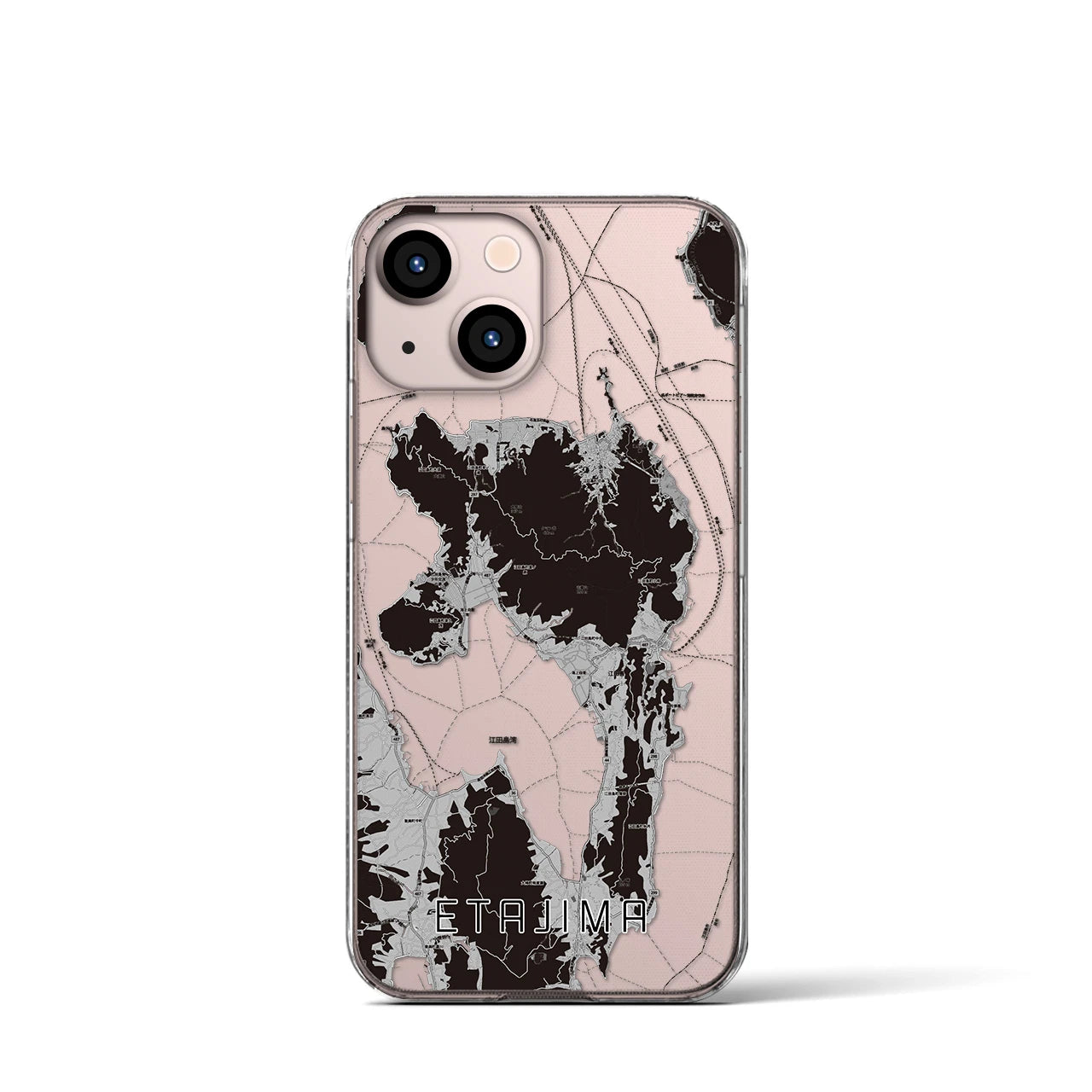 【江田島(広島県)】地図柄iPhoneケース(クリアタイプ)