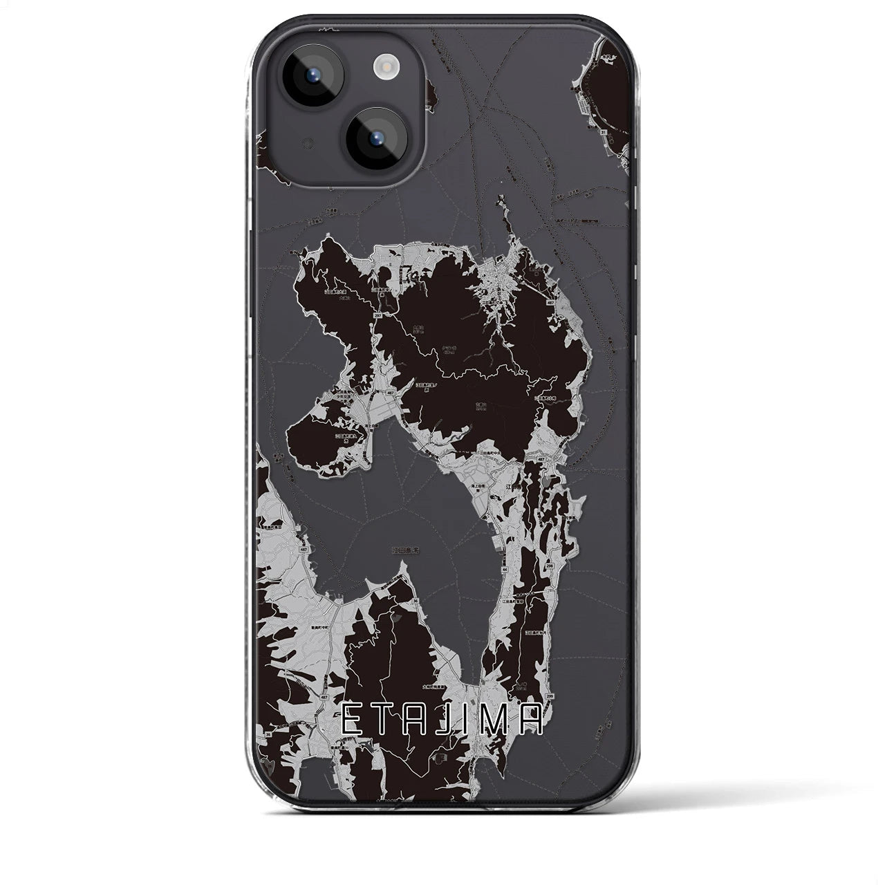 【江田島(広島県)】地図柄iPhoneケース(クリアタイプ)