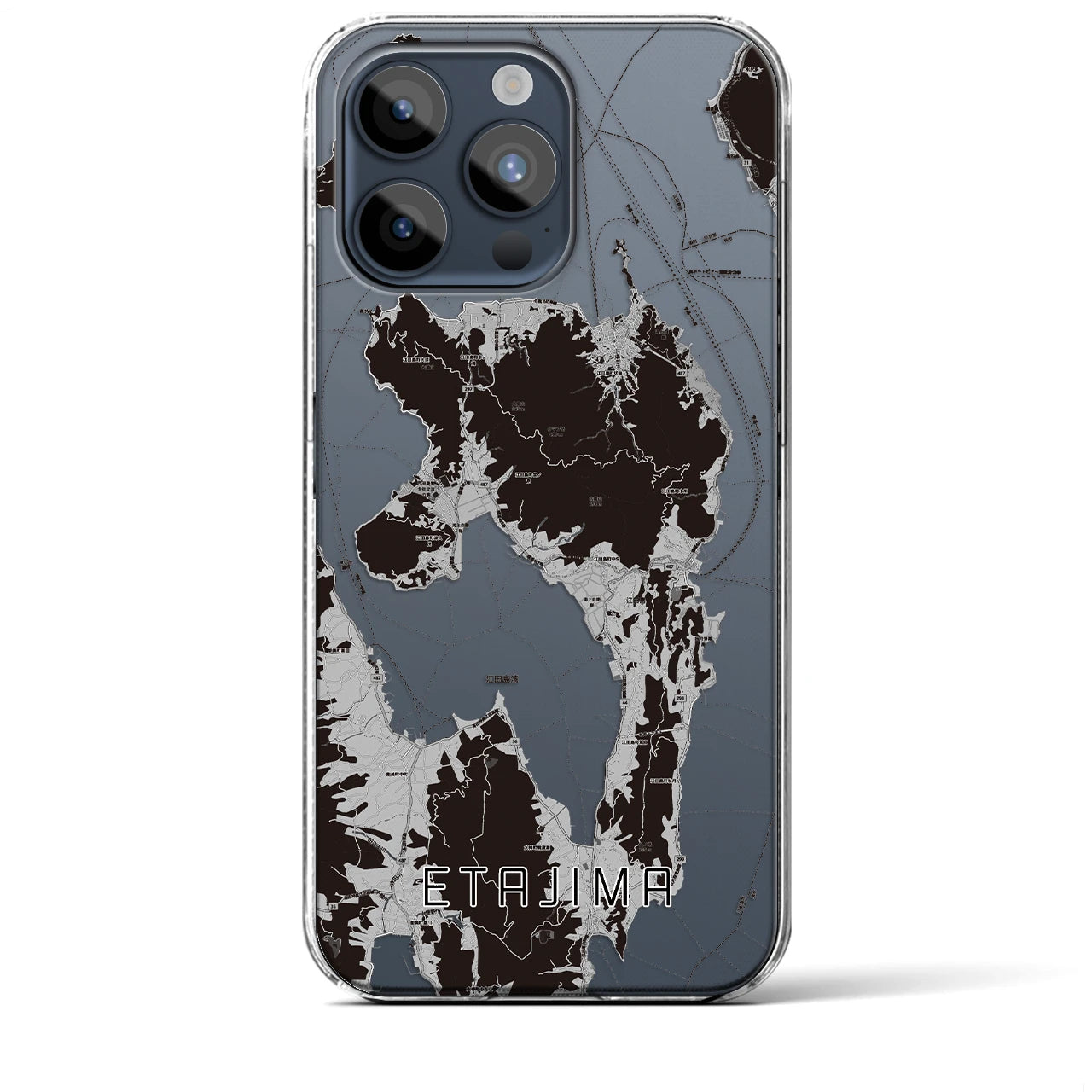 【江田島(広島県)】地図柄iPhoneケース(クリアタイプ)