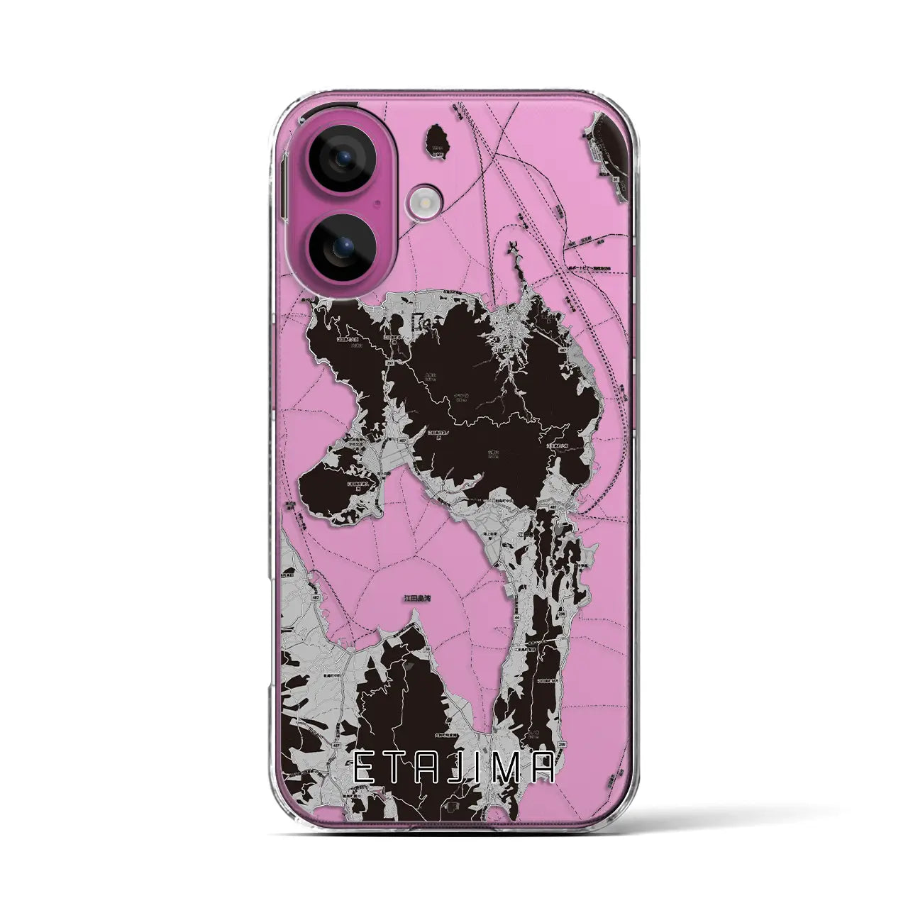 【江田島(広島県)】地図柄iPhoneケース(クリアタイプ)