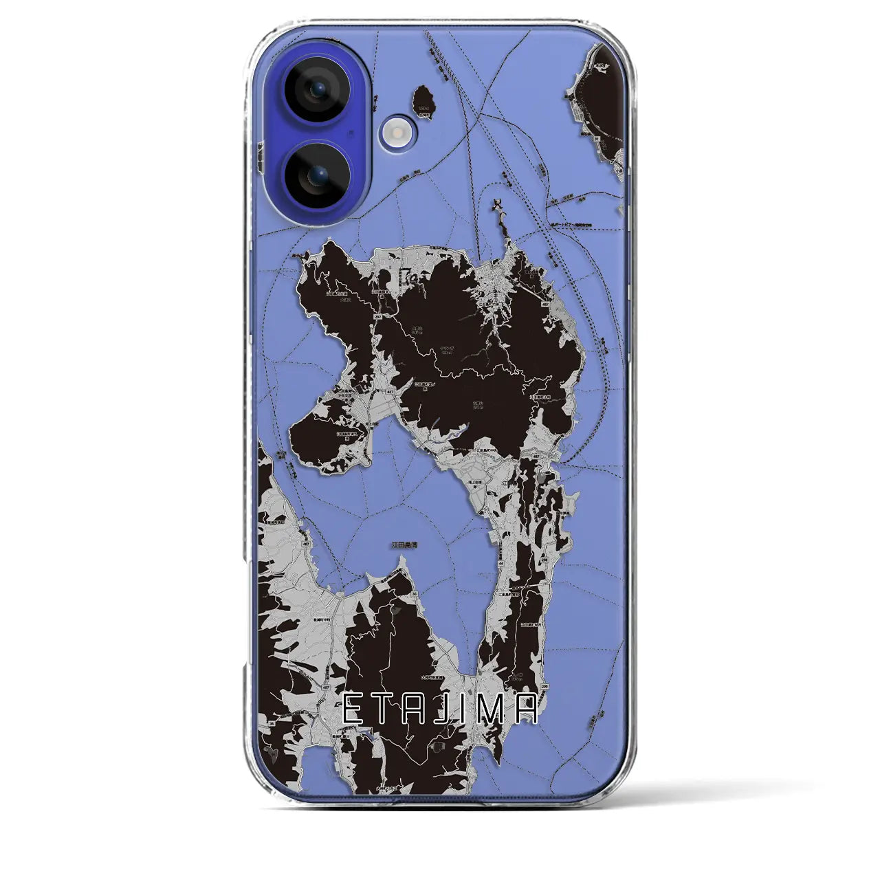 【江田島(広島県)】地図柄iPhoneケース(クリアタイプ)