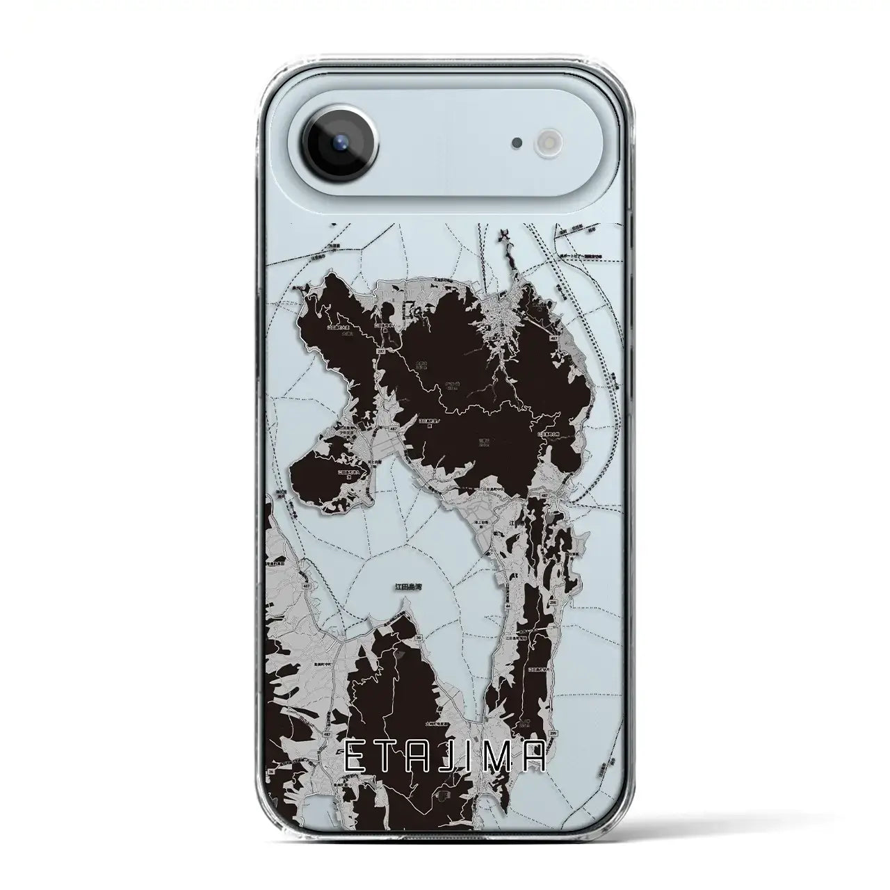 【江田島(広島県)】地図柄iPhoneケース(クリアタイプ)