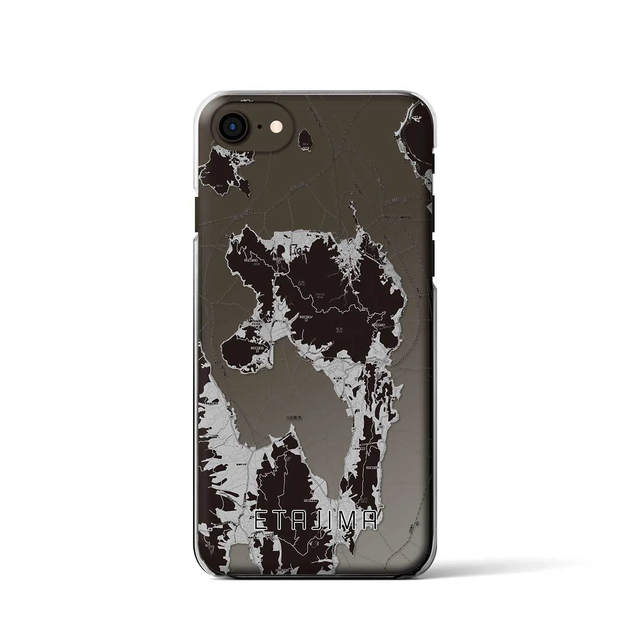 【江田島(広島県)】地図柄iPhoneケース(クリアタイプ)