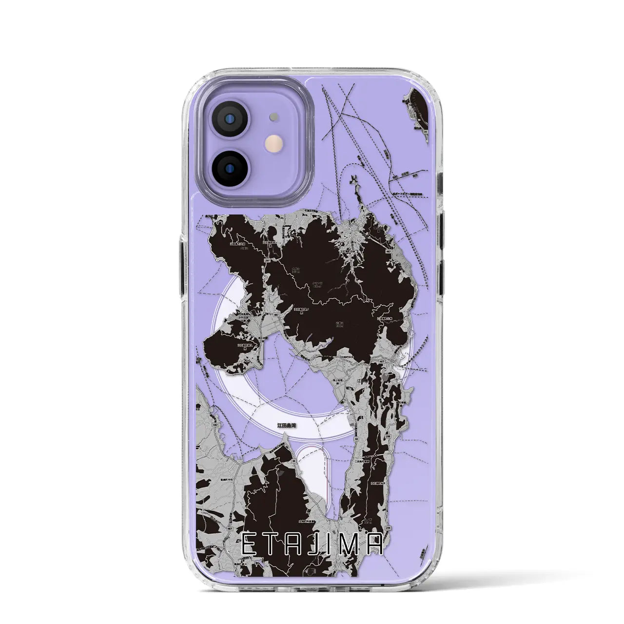 【江田島(広島県)】地図柄iPhoneケース(MagSafeタイプ)