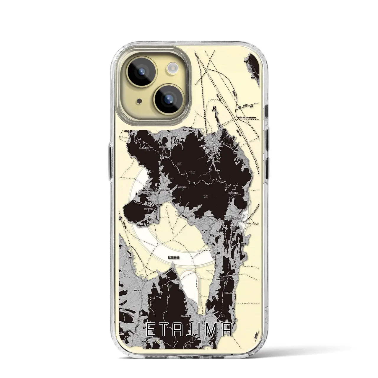 【江田島(広島県)】地図柄iPhoneケース(MagSafeタイプ)