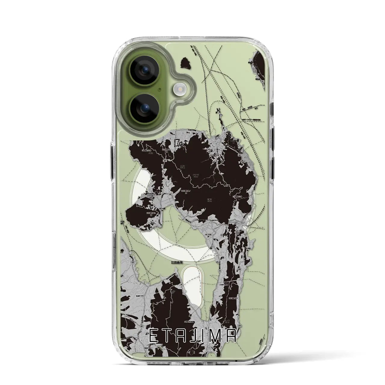 【江田島(広島県)】地図柄iPhoneケース(MagSafeタイプ)