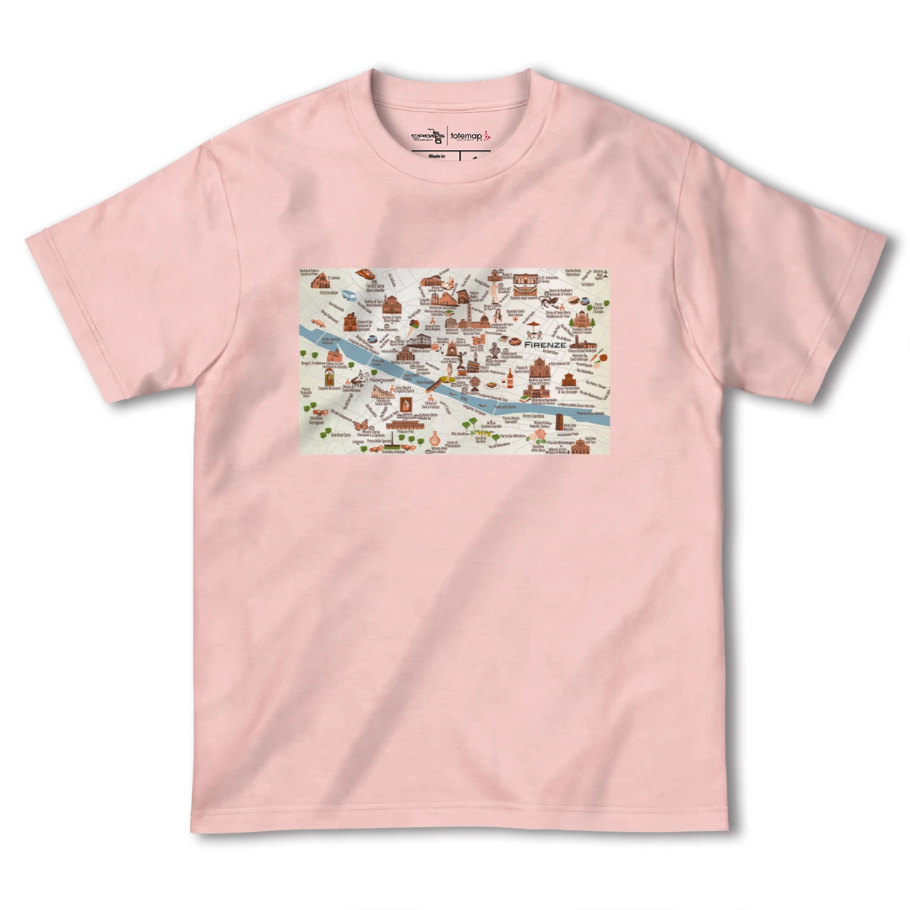 【フィレンツェ(イタリア)】イラストマップTシャツ
