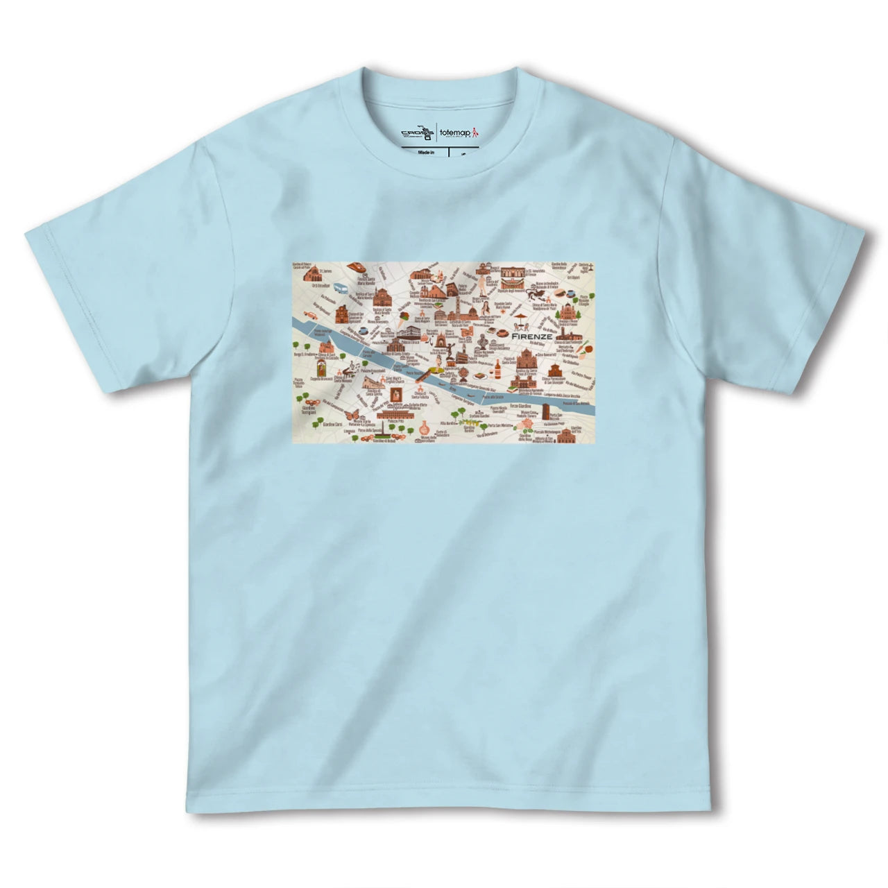 【フィレンツェ(イタリア)】イラストマップTシャツ