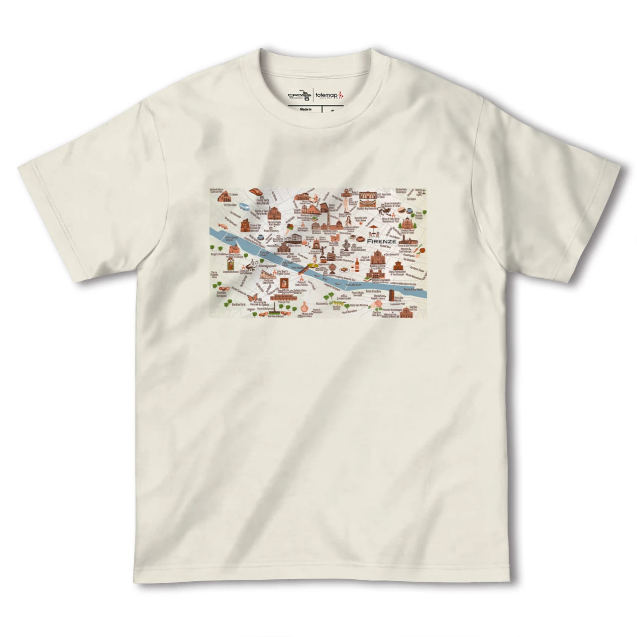 【フィレンツェ(イタリア)】イラストマップTシャツ