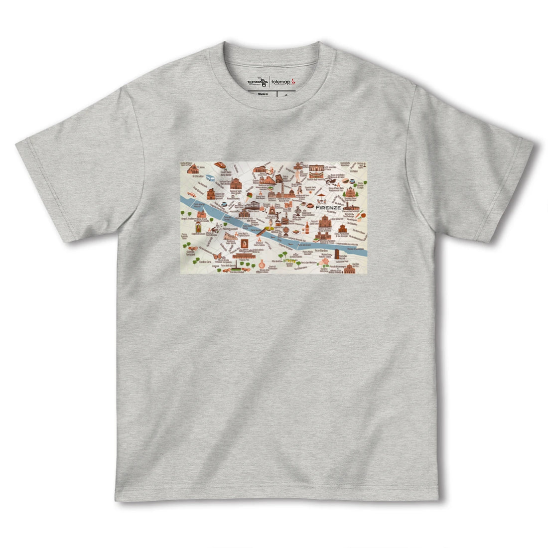 【フィレンツェ(イタリア)】イラストマップTシャツ