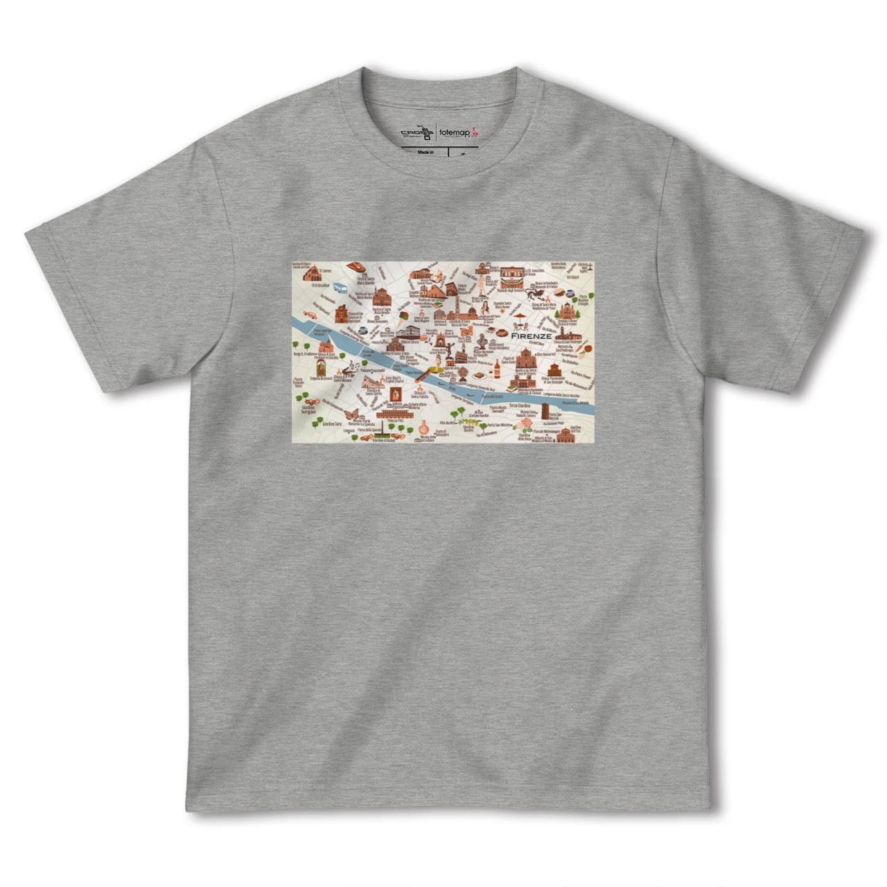 【フィレンツェ(イタリア)】イラストマップTシャツ